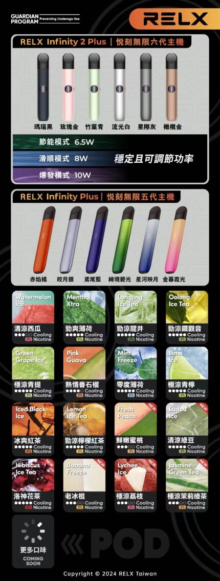Relx 悅刻5代幻影電子菸主機